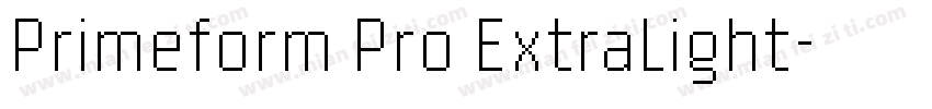 Primeform Pro ExtraLight字体转换